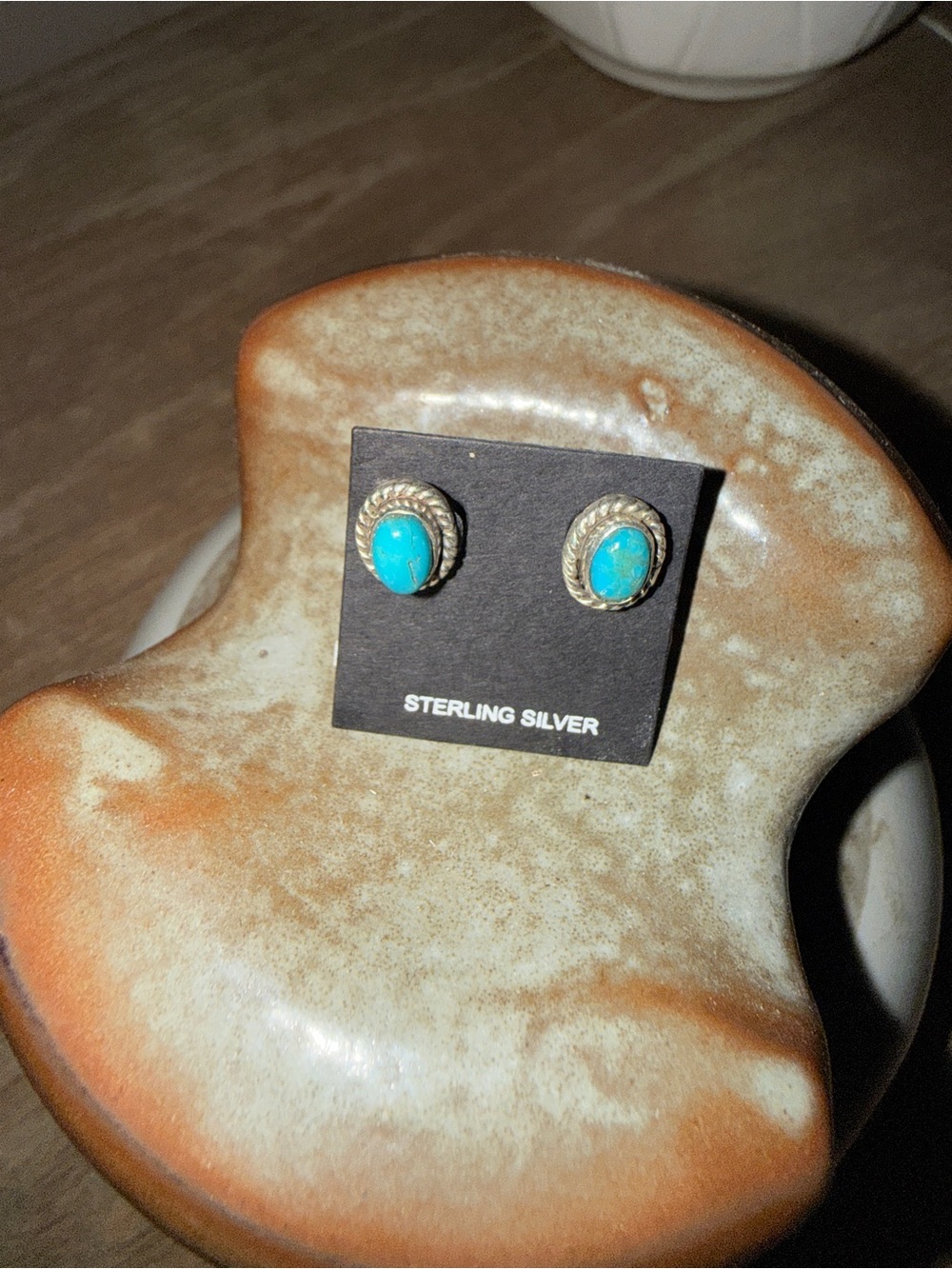 925 Sterling Silver Mojave Turquoise Stud Earrings
